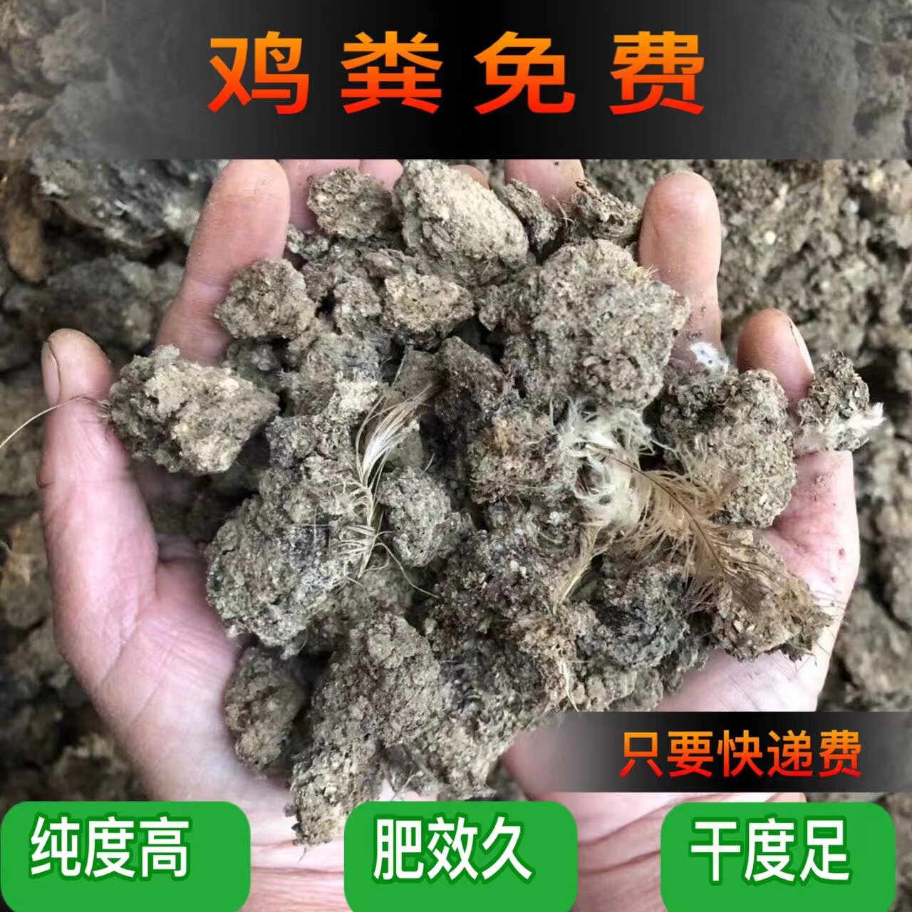 纯干鸡粪有机肥花卉果树蔬菜通用