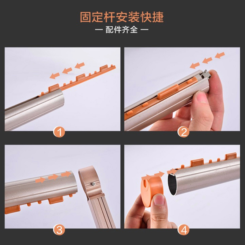 固定晾衣架晾衣杆阳台顶装式打孔铝合金挂衣防风单凉晒衣可定制