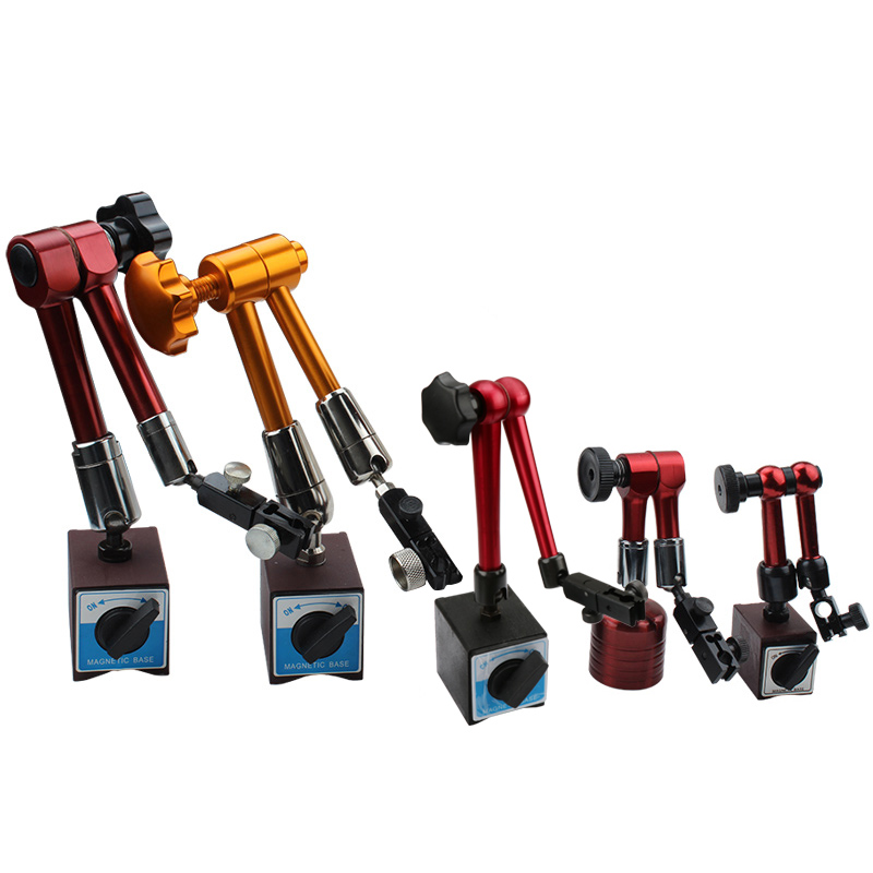 三量机械磁性表座杠杆百分较表大表座万象大表坐万向微调磁力表座