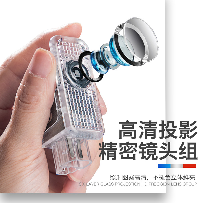奥迪迎宾灯适用Q3 Q5 Q7A4L A6L A5 A7 A8车门改装镭射投影氛围灯