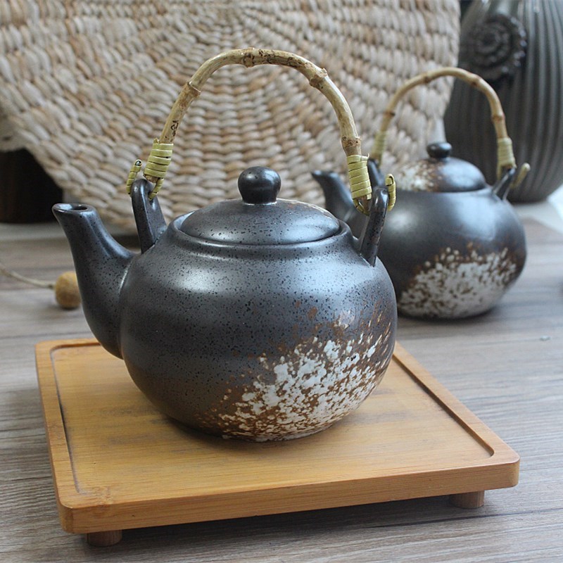 陶瓷壶日式茶壶土陶水壶荞麦壶大号海鲜壶汤壶耐高温奶茶壶餐厅