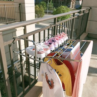 架挂钩折叠窗外 防盗网晒衣阳台晾衣神器室外窗台家用晾衣架晾晒鞋