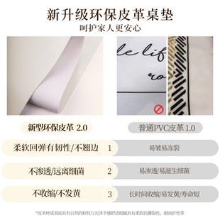 卡通防水防油l鼠标垫书桌键盘保护垫ins大号防滑桌布皮革桌垫 新款