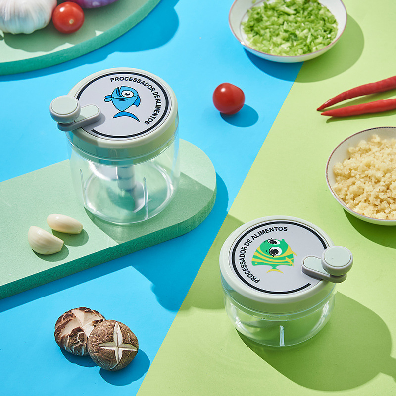 蒜泥小型打蒜捣蒜器拉切绞蒜末搅粉碎家用手动调料料理器