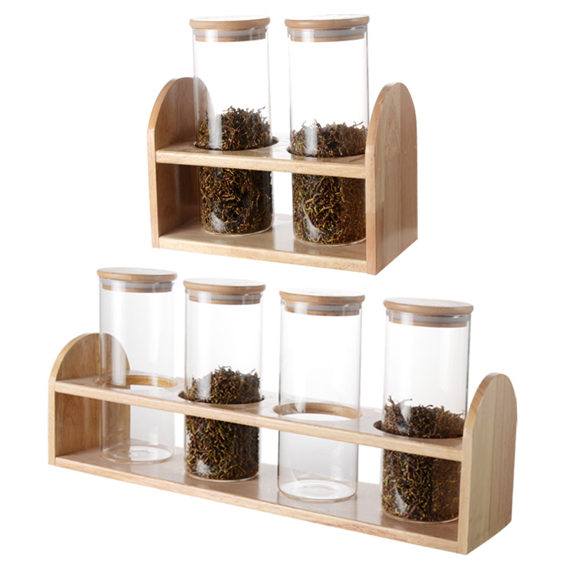 多功能密封罐茶叶陈列架试管座展示架干果玻璃展示架咖啡豆展示