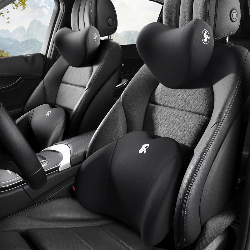 汽车头枕靠垫护颈枕靠枕女士可爱车用枕头车载颈枕记忆棉车内腰靠