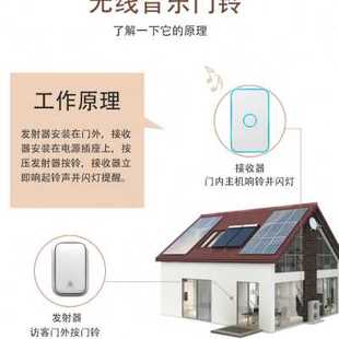 现货厂促厂促自发电无线家用智能超远距离自发电无线门铃开关一拖