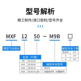 469X20 MXF12 MXF2 100气 SMC薄型台MXF80 MF16滑