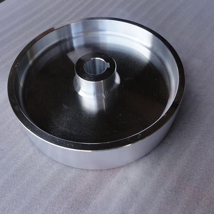 推荐砂带机配件主动电机轮全铝材质辅助调偏装置胶轮太阳轮平面轮