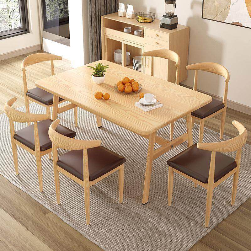餐桌家用小户型轻奢现代简约长方形餐饮商用桌椅吃饭桌子出租房用