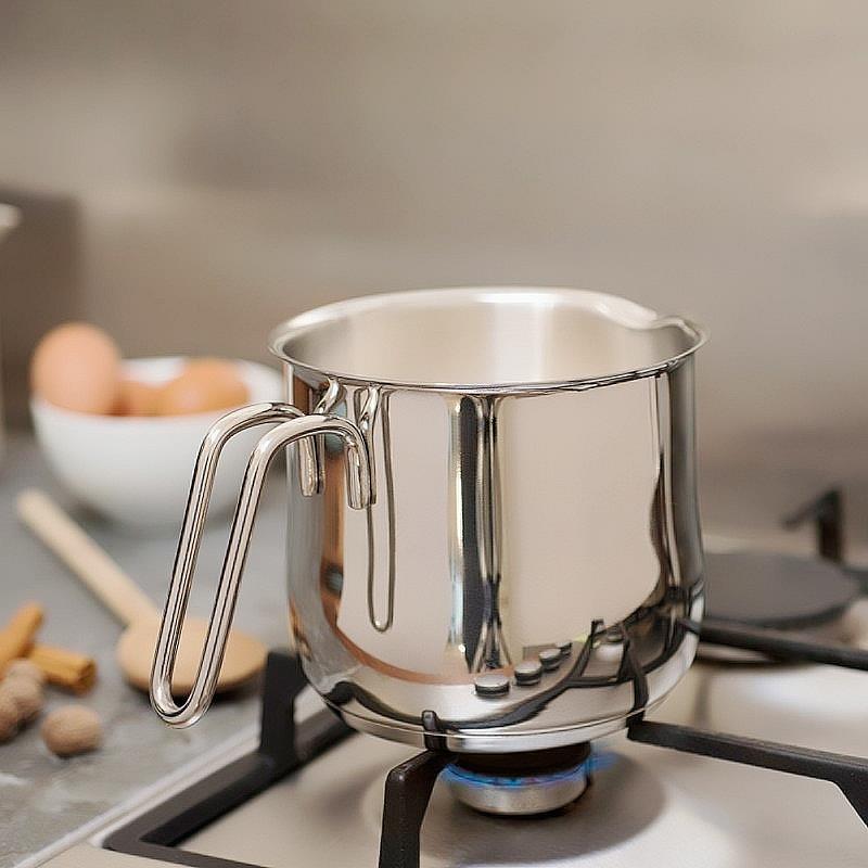 特价18/10不锈钢14cm加厚奶锅煮面迷你宝宝煮汤辅食电磁炉用