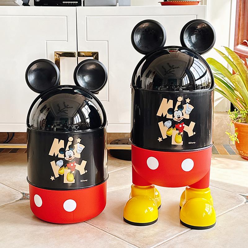 米奇垃圾桶带盖家用客厅卧室厨房卫生间大容量新款轻奢高档纸篓