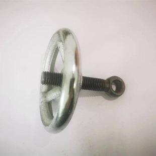 圆形旋转手柄锅i炉门铸铁手轮带丝手轮内螺纹手轮内丝孔m14手轮