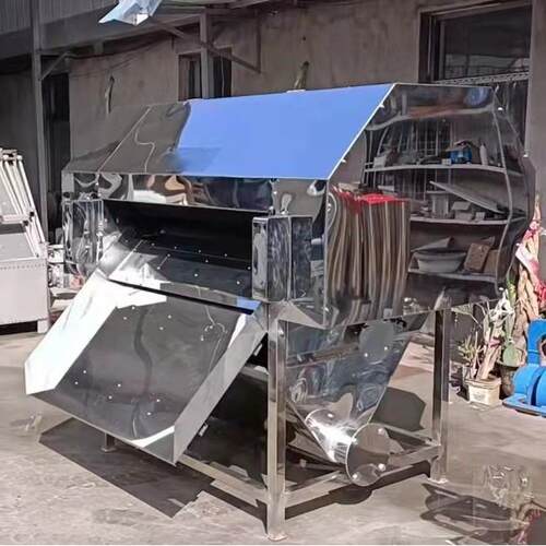 对辊挤压干湿分离机猪粪不锈钢全套处理牛粪斜筛式水泡粪便脱水机