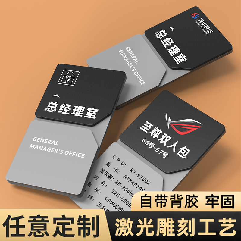 亚克力高级感办公室科室门牌定制