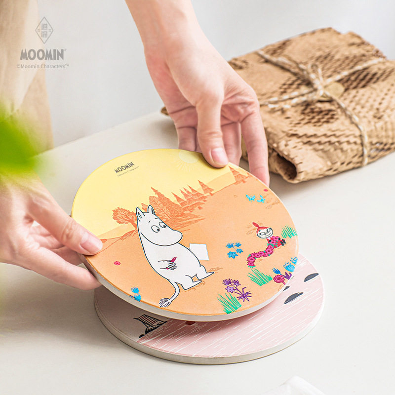 芬兰moomin姆明陶瓷锅垫圆形防烫图片