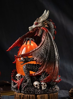 龙与地下城客厅玄关装饰办公桌小摆件电视柜水晶球轻奢高档工艺品