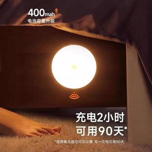 人体感应灯夜间自动过道智能声控充电2025新款小夜灯卧室床头亮人