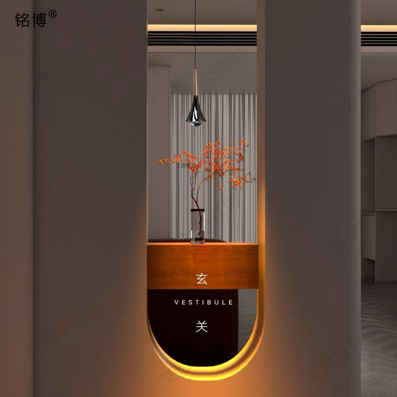 铭博 卧室床头吊灯轻奢现代简约升降主卧吊线 线灯背景墙玄关小吊