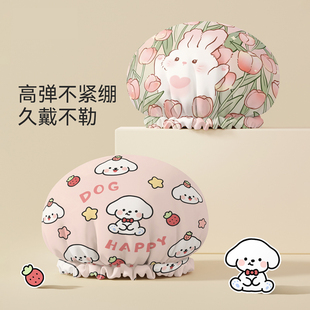 25年新款浴帽防水洗澡帽女专用家用防湿头发套厨房防油烟双层浴帽