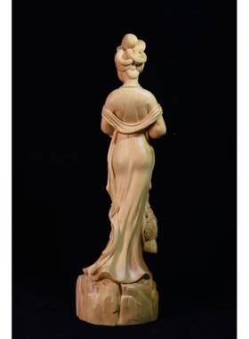 麻姑寿献寿桃木雕艺品mgxs002小叶黄杨木雕木木雕工摆件雕人物摆