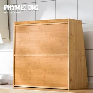 厨房置物架台面调料架调味品收纳架家用多功能带门防尘小储物柜子