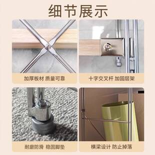 幼儿园家储用日式 03030厅卧室厨房收办纳架公 落地式 置物架用客sw
