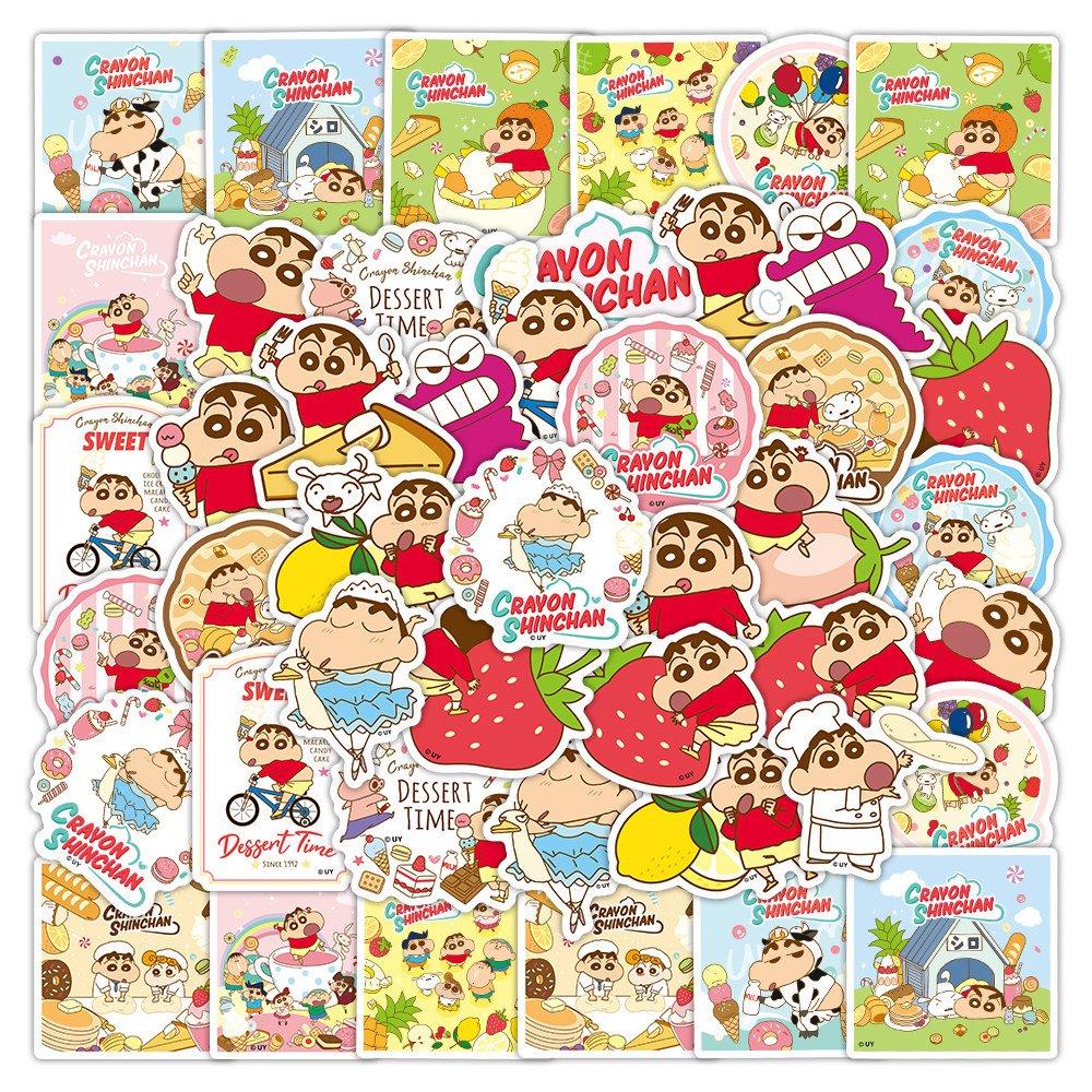 贴纸蜡笔小新可爱卡通动漫学生儿童宝宝图案贴画ipad贴画玩具装饰