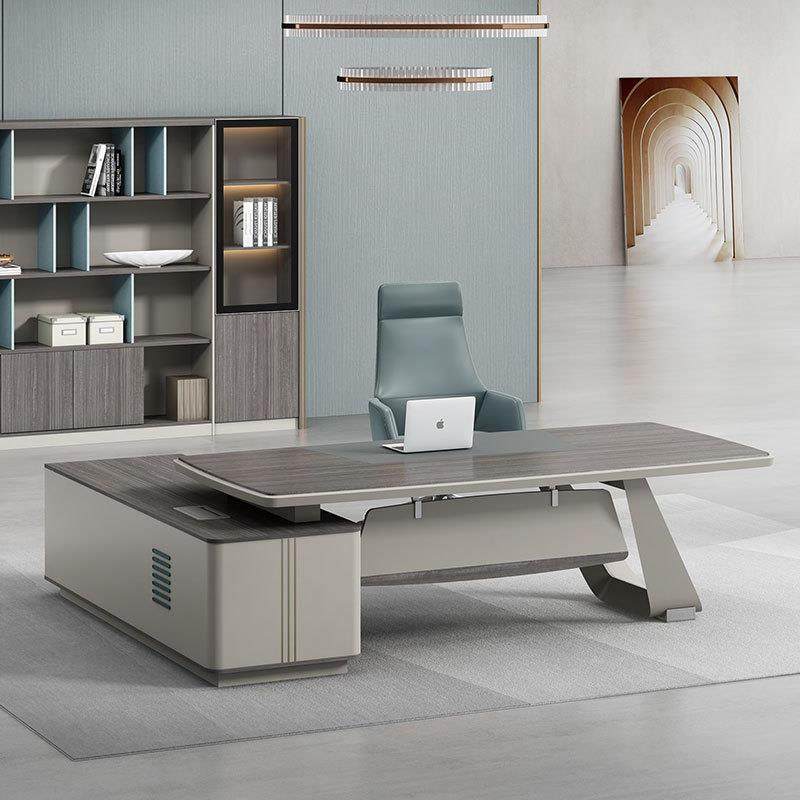 老板桌总裁桌大班台简约现代主管总经理办公室桌椅柜子组合老板台