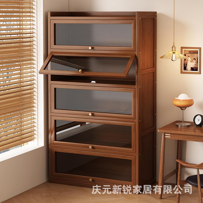 书架书柜防尘落地置物架家用儿童学生带门收纳多层简易客厅储物架
