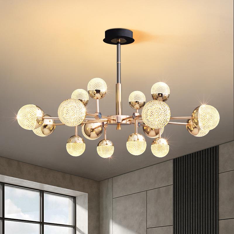 轻奢灯具现代轻奢客厅吊灯意式创意魔豆简约大气卧室餐厅灯具