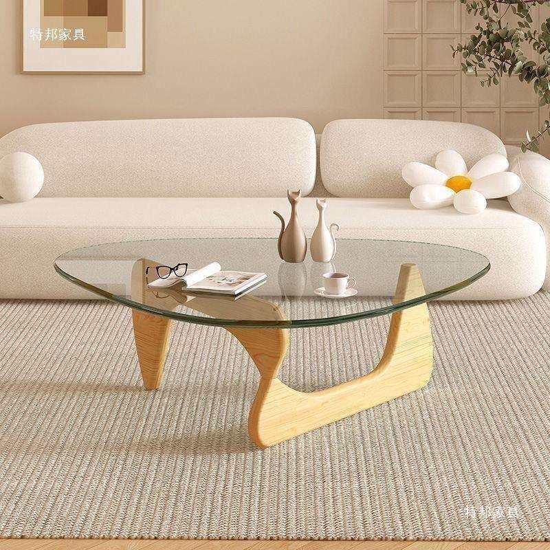 现代简约玻璃茶几家用小户型创意网红茶几客厅轻奢极简异形小桌子