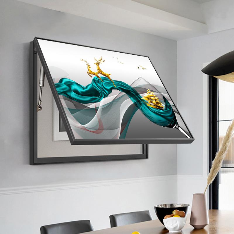 液压轻奢简约电表箱装饰画现代装饰遮挡空气开关配电箱电闸箱挂画