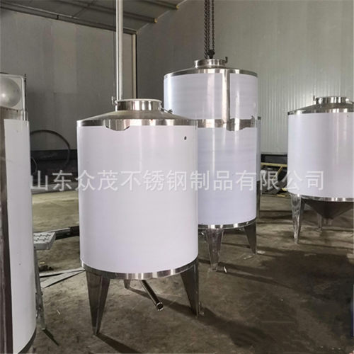 众茂不锈钢储罐大型立式储水箱酒容器液体储存罐双层保温储罐50吨