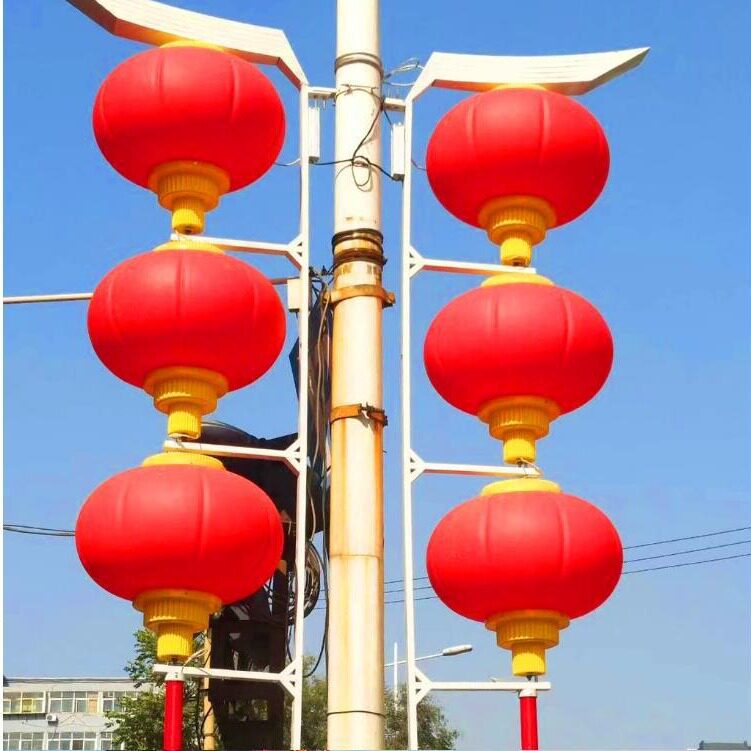 led户外灯笼路灯红灯串南瓜磨砂灯笼防水节日中国结led冬瓜灯