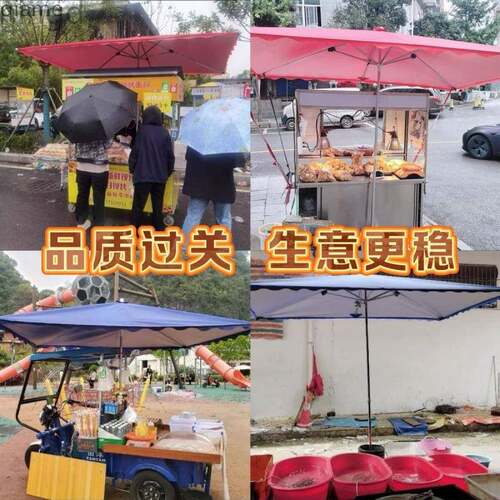 加加大厚遮阳PMO伞户外摆摊大用防风雨伞大号方商形大型太伞阳伞