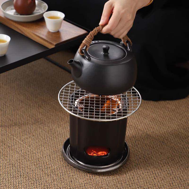 围炉煮茶家用室内炭火炉养生壶白茶普洱煮茶器户外便携茶具