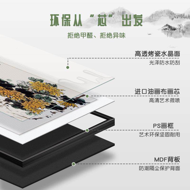 梅竹菊新式电BQ梅竹兰表箱装饰免打中孔配电箱遮画挡电闸盒兰弱开