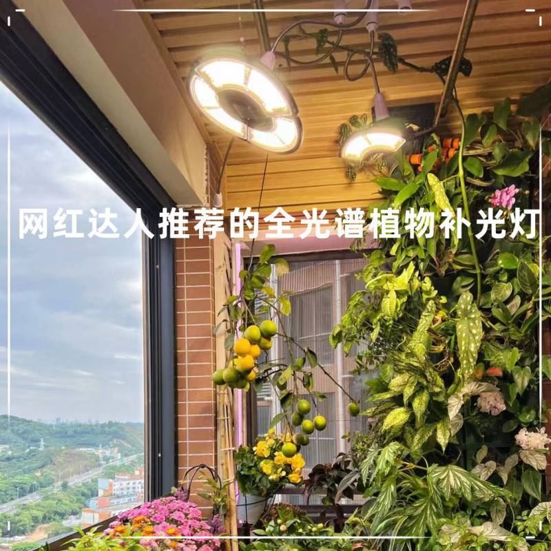 w%led灯仿太阳光防徒长全光谱上色折叠室内多肉兰花植物生长补光
