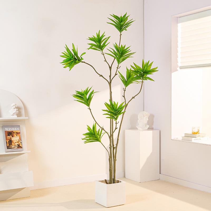 仿服真绿百合竹风客厅装店大型植落栽地式J23GZVjm假花植物盆摆件