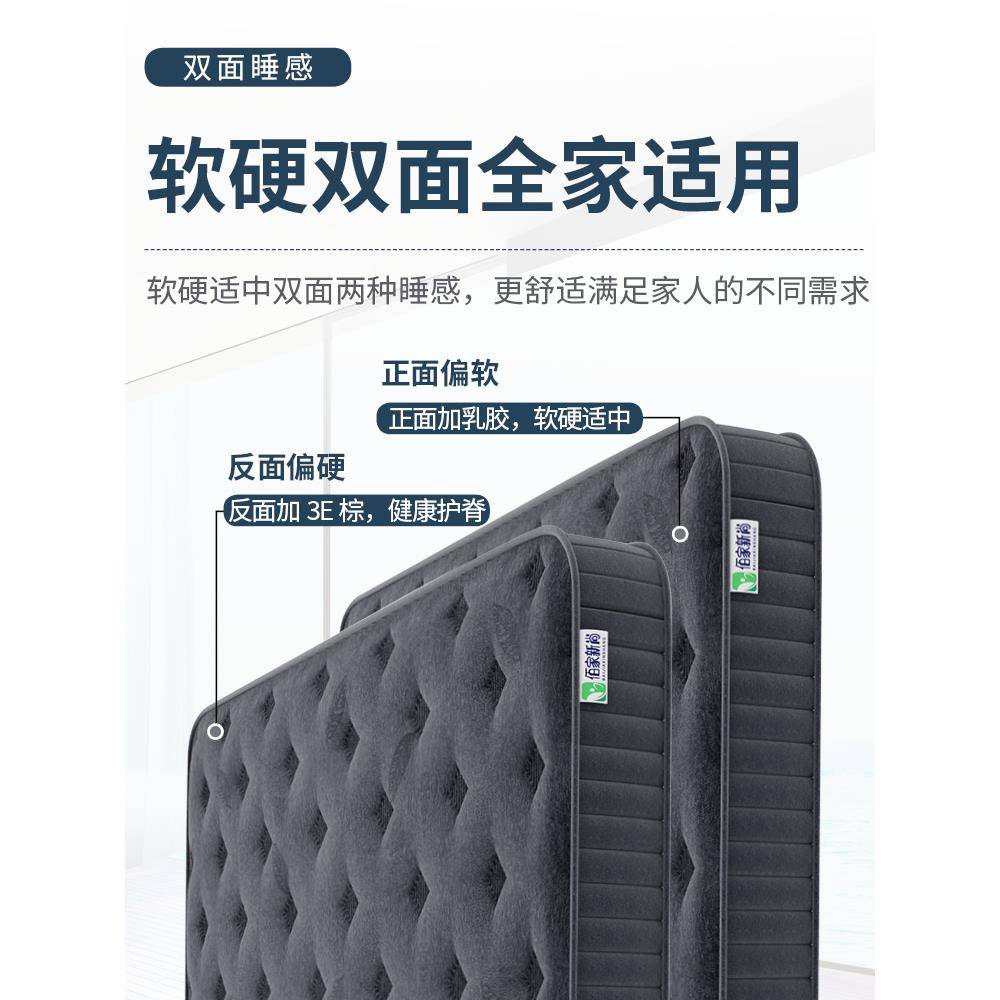 cs席梦思弹簧床硬垫加厚250垫cm双人MHW1.m1.8米酒店家用乳胶软垫