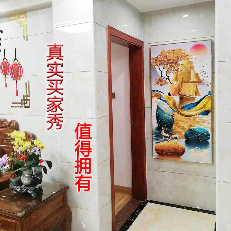 客厅进门入玄新关走廊5过道墙壁装户饰画晶瓷镶NIK钻石挂画202款