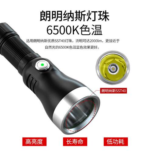 跨境款LY26-8ST4ED手营电筒强光徒步户外露充电便新多功能应急携