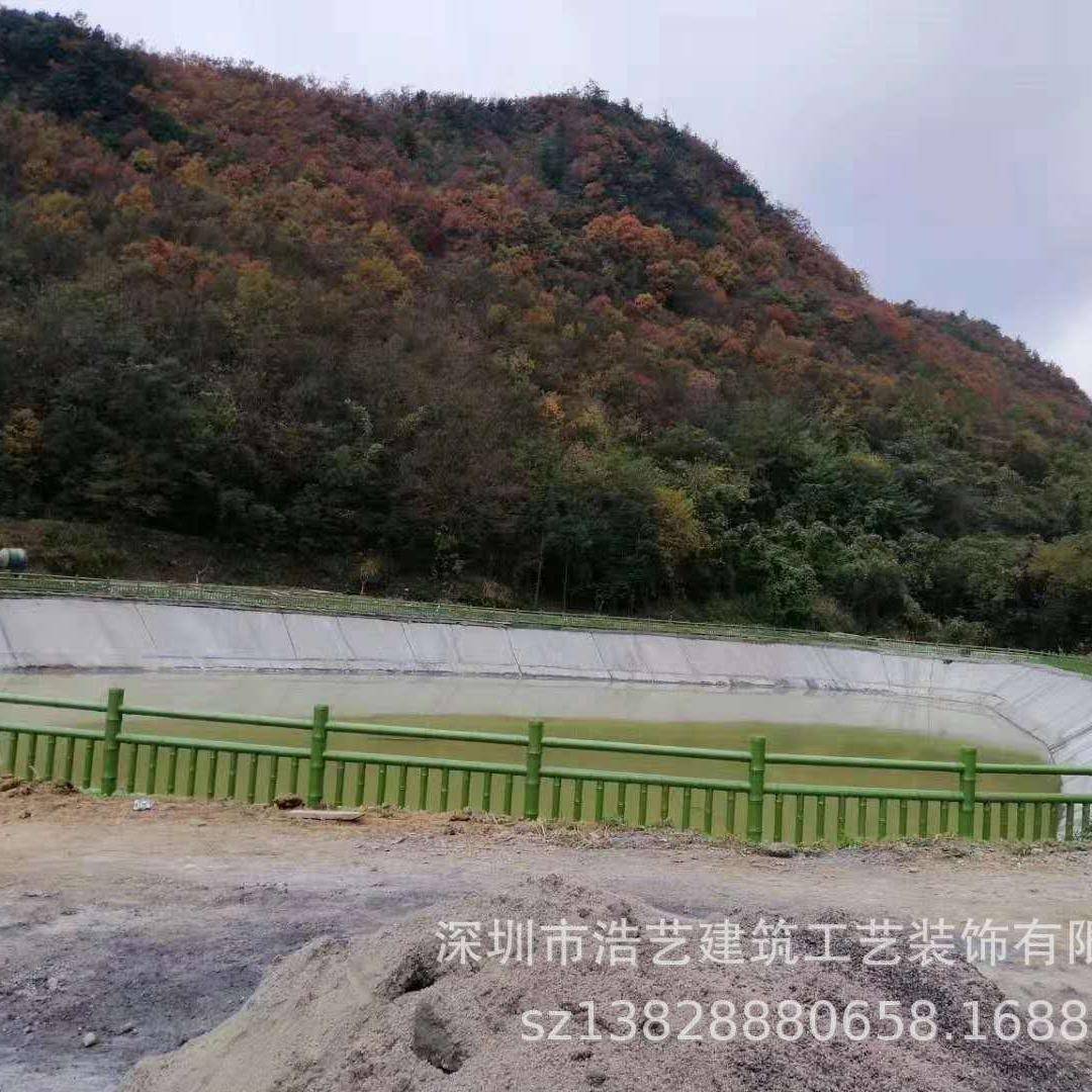 艺深圳浩厂家制做水泥hy1138栏栏杆仿竹护栏仿竹杆政园林护栏可制