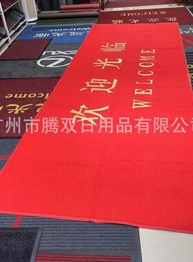 塑料大模具 欢迎光临丝圈地垫   PVC胶丝地毯   门口地垫