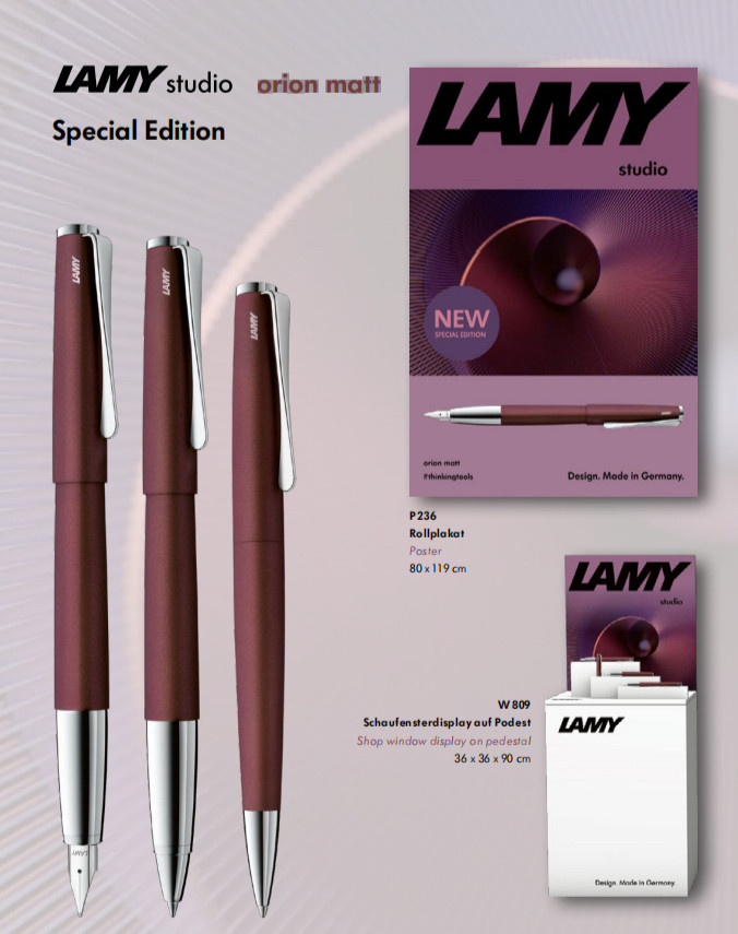 凌美Lamy德国进口演艺Studio2025年限量版墨水笔红檀幕影  钢笔