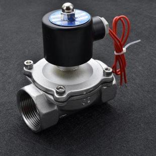 DN20 304不锈钢电磁开关阀2w不锈钢水阀气阀电磁阀常闭220v24v12v