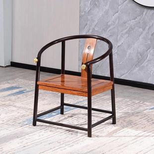 红木圈椅刺猬紫檀太师椅花梨木官帽椅新中式茶椅主人椅实木椅子