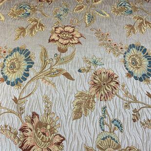 高精密欧式沙发布料加厚面料提花沙发垫套布高档田园风格抱枕坐垫