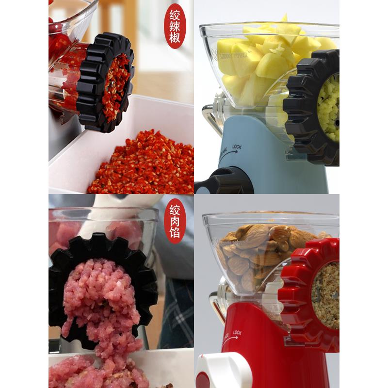 Lexen绿之宝手动绞肉机小型家用打肉馅饺子馅绞干辣椒手摇灌香肠